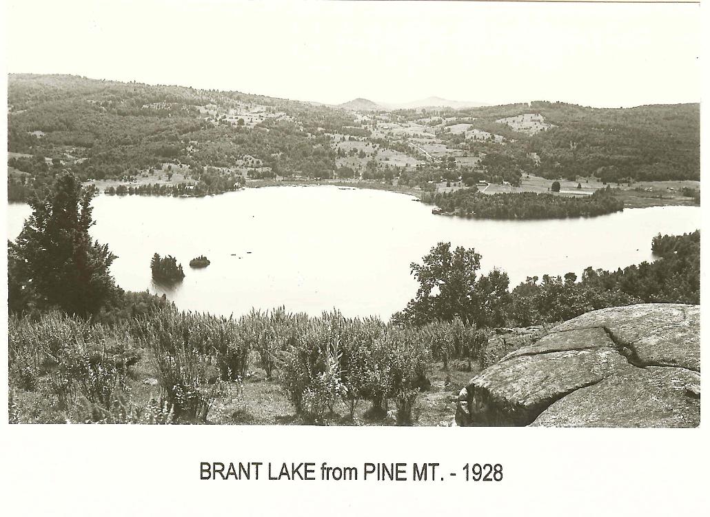 Brant Lake from Pine Mt 1928