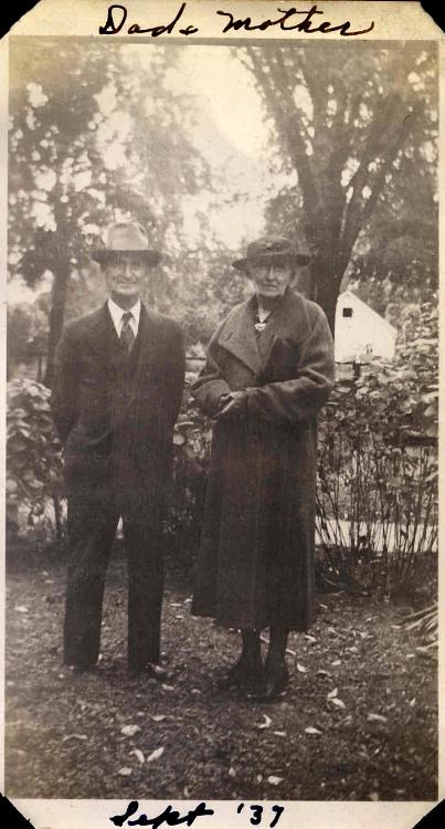 Francis Bunline (1867-1954) and Anna Boutell (1878-1964) in 1937