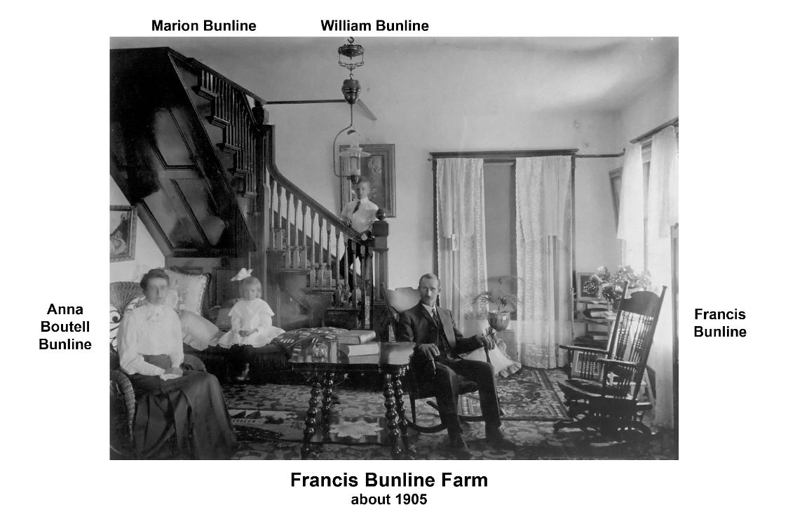 Francis Bunline (1867-1954) farm 1905 Anna Marion Bill Francis LABEL
